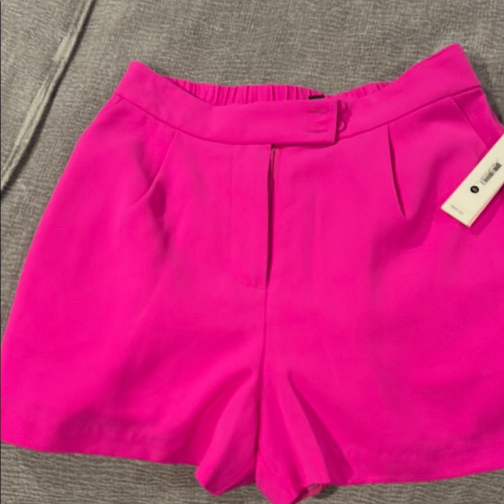 Aqua Pink High Waist Dress Shorts xs NWT